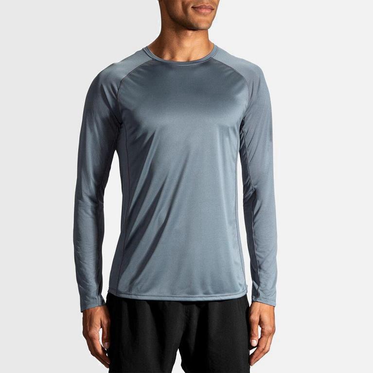 Brooks Stealth Hardloopshirts Met Lange voor Heren Blauw (QYIKC-0924)